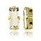 Preciosa® MAXIMA Crystal Sew-On Cups, Multi-Strand Links, Czech Crystal, 719 39 090 Baguette, Golden, 00030 235 Honey, 7x3mm