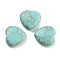 Heart  Synthetic Turquoise  Palm Stones, Anxiety Healing Thumb Stone, 19.5~20.5x20~20.5x5.8~6.8mm