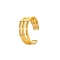 Adjustable Alloy Cuff Earrings, Triple C-Shaped, Light Gold, 13x4.5mm