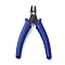 Steel Crimper Pliers for Crimp Beads, Jewelry Crimping Pliers, with Plastic Handles, Blue, 12.9x7.6x1.4cm