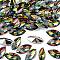Preciosa® MAXIMA Crystal Fancy Stones, Czech Crystal, 435 14 615 Navette(Horse Eye), Aluminium Layer, 00030 281 Vitrail Medium, 15x7mm
