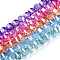 Transparent Electroplate Glass Beads Strands, AB Color Plated, Faceted, Round, Mixed Color, 8x6mm, Hole: 1.2mm, about 60pcs/strand, 14.96 inch(38cm)