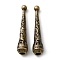 Alloy Cord Ends, Bolo Tie End Caps, Cone, Antique Bronze, 52.5x10.5mm, Hole: 5.5mm