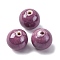 Handmade Polymer Clay Beads, Round, Purple, 14.5mm, Hole: 1.8mm