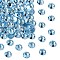 Preciosa® MAXIMA Crystal No Hotfix Flatback Stones, Czech Crystal, Dura Foiling, Round(438 11 615 Chaton Rose), 60000 Aquamarine, SS16(3.8~4mm)