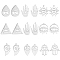 CHGCRAFT 18Pcs 9 Styles 201 Stainless Steel Halloween Eye of Horus Pendants Eye Wing Teardrop Palm Hamsa Hand Shapes Charms Pendants for DIY Necklace Bracelet Keychain Crafting Jewelry Making