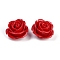 Synthetic Coral Carved Beads, Dyed, Flower, Red, 19x13mm, Hole: 1.3mm
