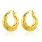 European Style Heart Stud Earrings Gold Plated Stainless Steel Women's Jewelry, Ring, Golden