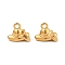 304 Stainless Steel Charms, Ion Plating(IP), Hat Charm, Real 18K Gold Plated, 10x12x7mm, Hole: 1.8mm
