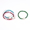 Faceted Round Glass Beaded Stretch Bracelets, with Acrylic Beads and 304 Stainless Steel Beads, Mixed Color, Inner Diameter: 2-1/8 inch(5.5cm)