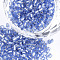 Grade A Glass Seed Beads, Hexagon(Two Cut), Silver Lined, Cornflower Blue, 1.5~2.5x1.5~2mm, Hole: 0.8mm, about 2100pcs/bag, 450g/bag