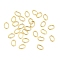 304 Stainless Steel Jump Rings, Closed Jump Rings, Oval, Real 18K Gold Plated, 2.5x3.5x0.4mm, Inner Diameter: 1.5x2.5mm