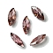 Cubic Zirconia Cabochons, Point Back, Horse Eye, Rosy Brown, 8x4x2mm