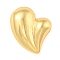 Rack Plating Brass Beads, Cadmium Free & Lead Free, 
Long-Lasting Plated, Haert, Real 18K Gold Plated, 32.5x27x12.5mm, Hole: 2mm