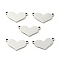Non-Tarnish 304 Stainless Steel Links Connectors, Heart, Stainless Steel Color, 9.5x19x1mm, Hole: 1.5mm