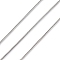 Tarnish Resistant 304 Stainless Steel Round Snake Chains, Soldered, Stainless Steel Color, 0.9mm