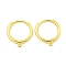 Brass Earring Findings, Cadmium Free & Nickel Free & Lead Free, Ring, Real 18K Gold Plated, 17x15.5x1.5mm, Hole: 1.5mm