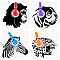 4Pcs 4 Styles PET Hollow Out Drawing Painting Stencils, for DIY Scrapbook, Photo Album, 300x300mm, 1pc/style