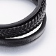 Кожаный шнур многожильных браслеты BJEW-F325-05-3