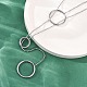 Ожерелья-лариаты из нержавеющей стали 304 с тройным кольцом NJEW-R026-16P-3
