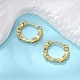 Серьги-кольца из латуни с микро-паве из фианита EJEW-K083-34G-B-5