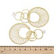 Серьги-гвоздики из сплава и железа EJEW-M075-06G-3