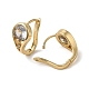 Серьги-кольца из латуни с микропаве из кубического циркония EJEW-L271-30KCG-2