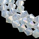 Имитация нефрита гальванических бисер пряди GLAA-F029-J4mm-A05-3