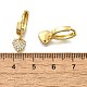 Серьги-кольца из латуни в форме сердца EJEW-Z086-09G-5