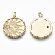 Латунные микропаве прозрачные подвески с фианитом KK-S356-008G-NF-2