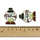 Подвески из дерева с тематикой дня святого патрика WOOD-V002-02F-3
