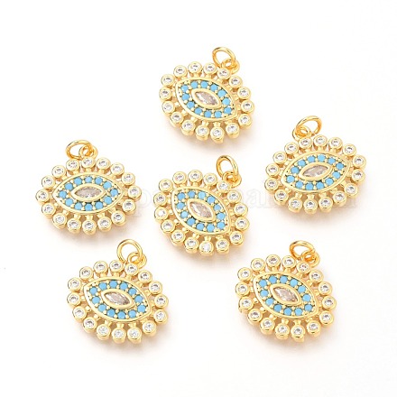 Подвески из латуни с микропейвом X-ZIRC-O036-13G-1