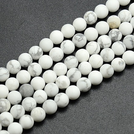 Матовый Говлит круглые нити бисера G-M064-6mm-12-1