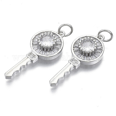 Латунные микро проложить кубического циркония подвески ZIRC-S061-175P-NF-1