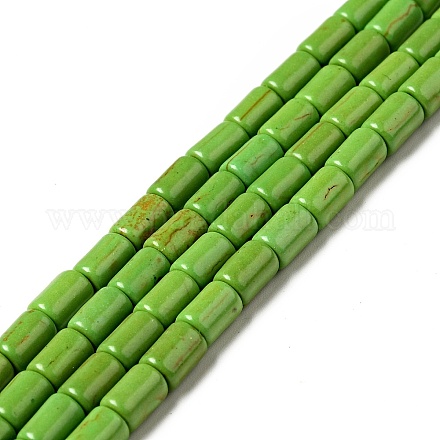 Синтетических нитей бирюзовые бусы TURQ-G120-4x6mm-08-1