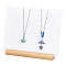Acrylic Necklace Display Planks, with Wood Base, Organizer Holder for Necklaces, Rectangle, White, Finished Product: 7.1x25x21cm