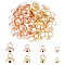48Pcs 8 Style 201 & 304 Stainless Steel Bead Cap Pendant Bails, for Globe Glass Bubble Cover Pendant Making, Half Round, Golden & Rose Gold, 5~8x4~8mm, 6pcs/style