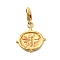 Oval with Bee 304 Stainless Steel Pendant Decorations, Ion Plating(IP), with Lobster Claw Clasp, Real 14K Gold Plated, 27mm