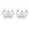 Tarnish Resistant 304 Stainless Steel Pendants, Laser Cut, Hollow, Butterfly, Stainless Steel Color, 18x20x1mm, Hole: 1.8mm