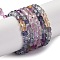Gradient Color Natural Colorful Fluorite Beads Strands, Faceted Table Cut Cube, 3.5~4x3.5~4x3.5~4mm, Hole: 0.8mm, about 105pcs/strand, 15.94''(40.5cm)