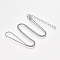 Brass Round Snake Chain Necklace Making, with Lobster Claw Clasps, Gunmetal, 18.5 inch(47.2cm), 1.2mm