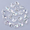 Transparent Acrylic Pendants, AB Color Plated, Petal, Clear AB, 16x15x5mm, Hole: 1.4mm
