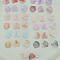 Opaque Acrylic Beads, Frosted Gradient, Flower, Mixed Color, 9.8x12.5x13.6mm, Hole: 1.4mm, about 1700pcs/500g