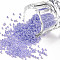 12/0 Grade A Round Glass Seed Beads, Ceylon, Lilac, 2x1.5mm, Hole: 0.7mm, about 48500pcs/pound