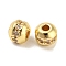 Brass Micro Pave Cubic Zirconia Beads, Long-Lasting Plated, Lead Free & Cadmium Free, Rondelle, Golden, 4x3.5mm, Hole: 1.4mm