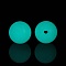 Luminous Candy Color Glass Bead, Glow in the Dark,  Round, Green Yellow, 8mm, Hole: 1.3mm
