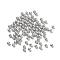 Shell Pearl Beads, Half Drilled Beads, Polished, Round, Silver, 3~3.5mm, Hole: 0.8mm