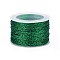Nylon Metallic Cords, Dark Green, 1mm, about 20m/Roll