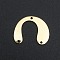 201 Stainless Steel Arch Chandelier Components Links, 3 Hole Links, Laser Cut, Asymmetrical U Shape, Golden, 19x24x1mm, Hole: 1.6mm