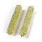 Glass Rhinestone Beads, For DIY Jewelry Craft Making, Tube, Chrysolite, 32~33x6mm, Hole: 0.8mm